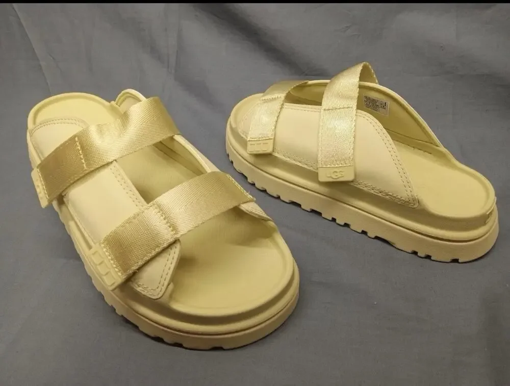 UGG Kids GoldenGlow Slide Sandals GLDN Yellow US 4 EU 36 NIB 1166513K